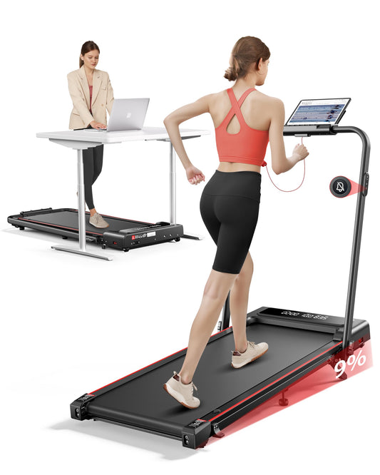 4in1 Laufband mit Neigung | 12km/h Klappbar | 2.5HP | App | Stummtaste