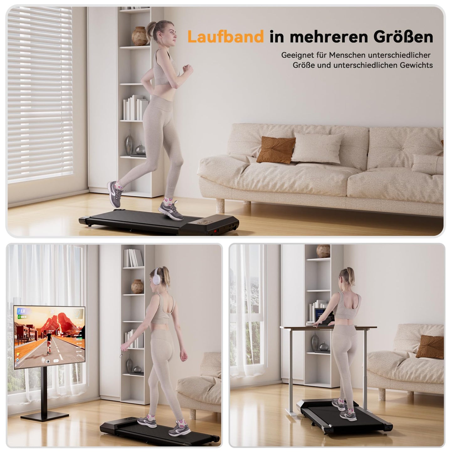 Superun Raceable Walking Pad | 2.5PS mit App | Multi-Runner | Max 136kg
