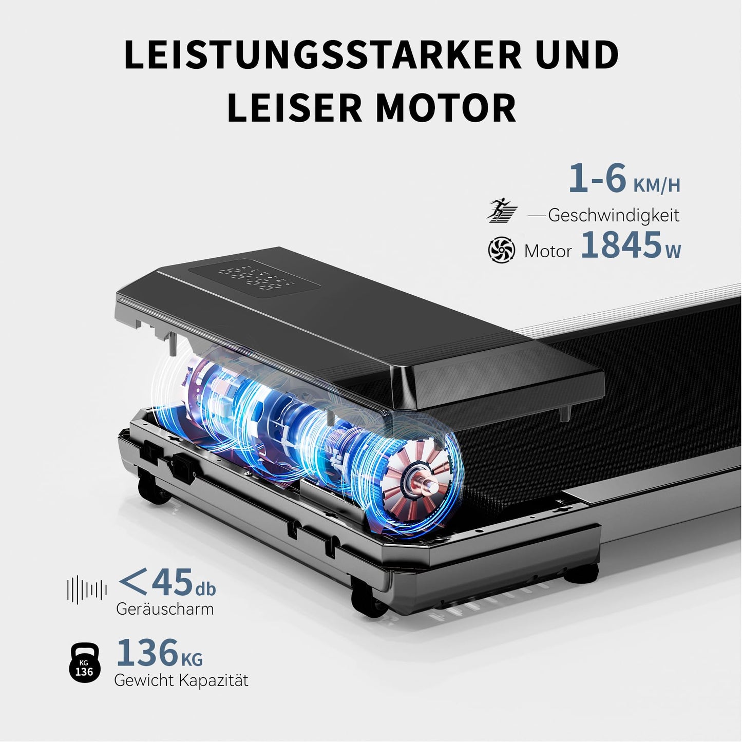 Superun Raceable Walking Pad | 2.5PS mit App | Multi-Runner | Max 136kg
