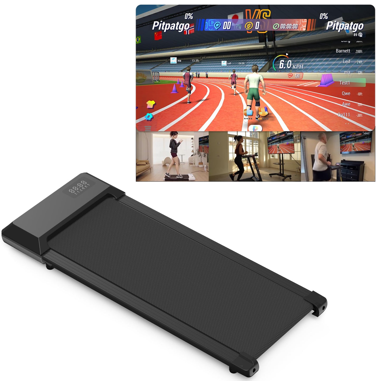 Superun Raceable Walking Pad | 2.5PS mit App | Multi-Runner | Max 136kg