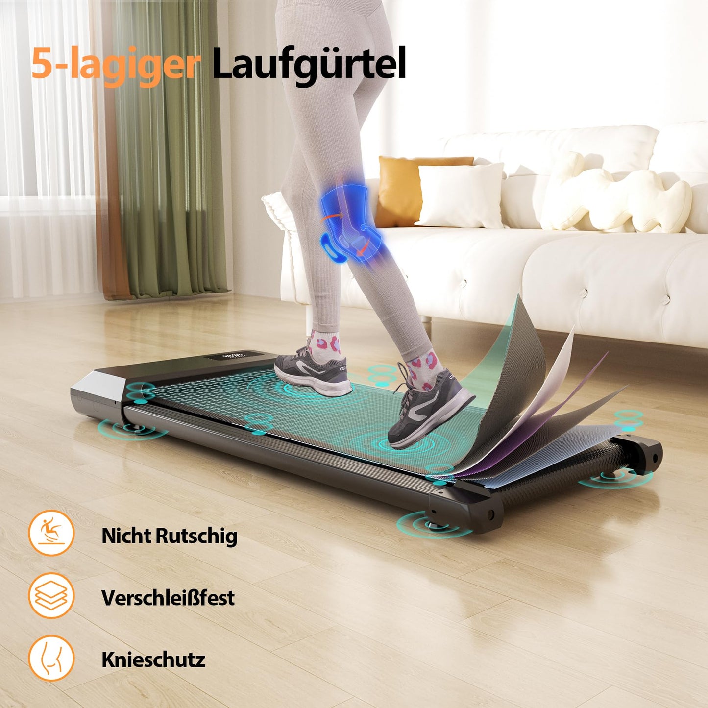 Superun Raceable Walking Pad | 2.5PS mit App | Multi-Runner | Max 136kg